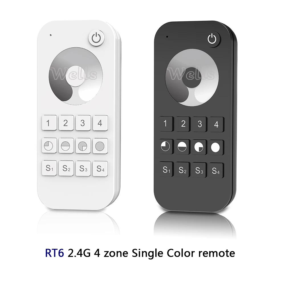 

2.4G RF wireless Single Color /Color temperature/RGB/RGBW/RGB+CCT led 13-key touch wheel RF remote light controller