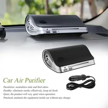 

Car Air Purifier Minus-Ion UV HEPA Air Purification Apparatus Remove Dust Pollen Smoke and Foul Smell Ionizer Fresh Ozone