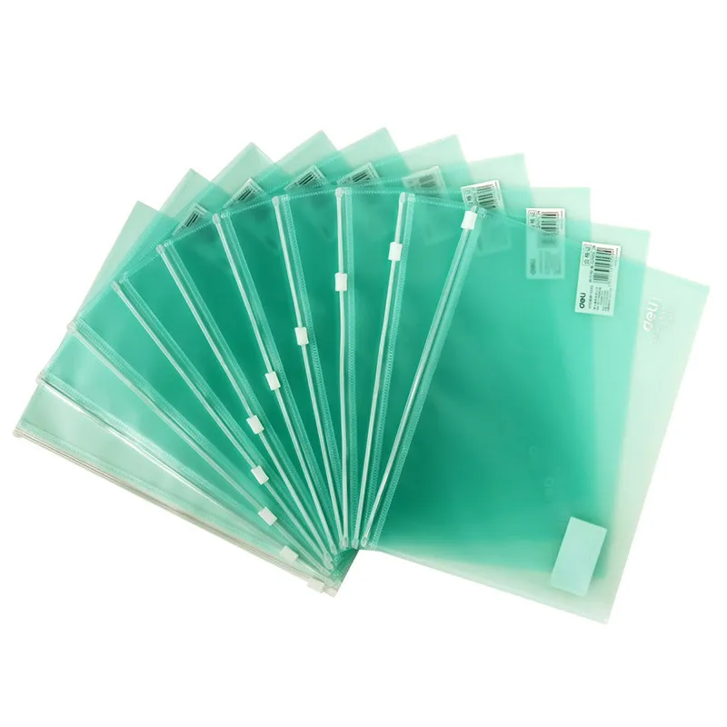 

Deli 5589 Stretching File Holder A5 Zipper Information Pp Dull Polish Textured Office File Storage Bag