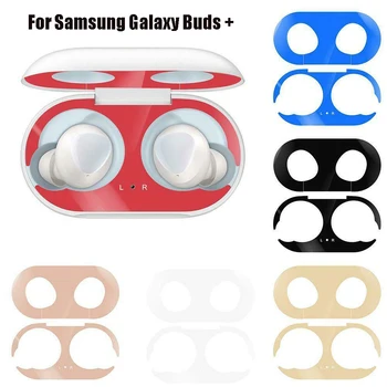 

for Samsung Galaxy Buds+ Metal Sticker Dust Guard Protective Film Shiny Stickers Headphone Earohone Protector Galaxy Buds +