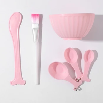 

Mask Mixing Bowl Set Brush Spoon Stick Beauty Make Up Set for Facial Mask Tools Women's Makeup Tool Portable Plastic Mask Bowl