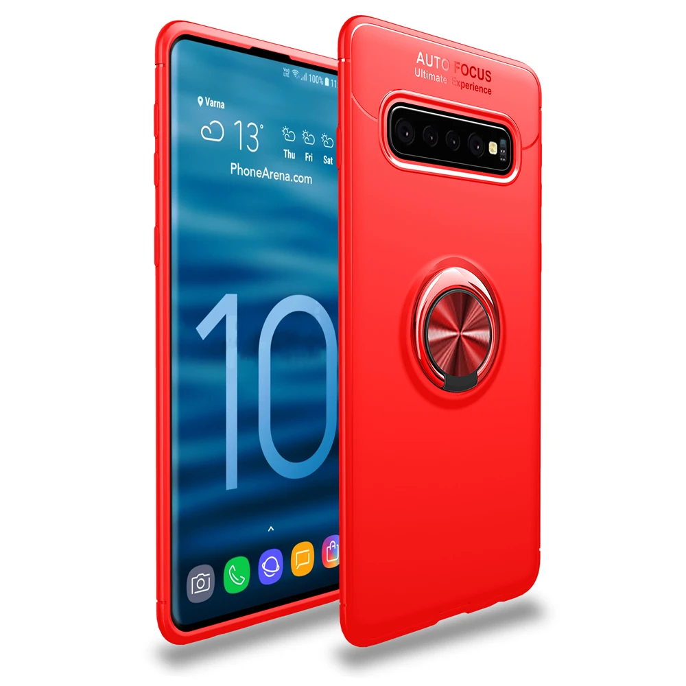 Противоударный силиконовый чехол для samsung Galaxy S10 5G S10E Lite S9 S8 Plus чехол с магнитным кольцом для samsung Galaxy S 10 9 8 Plus 5G