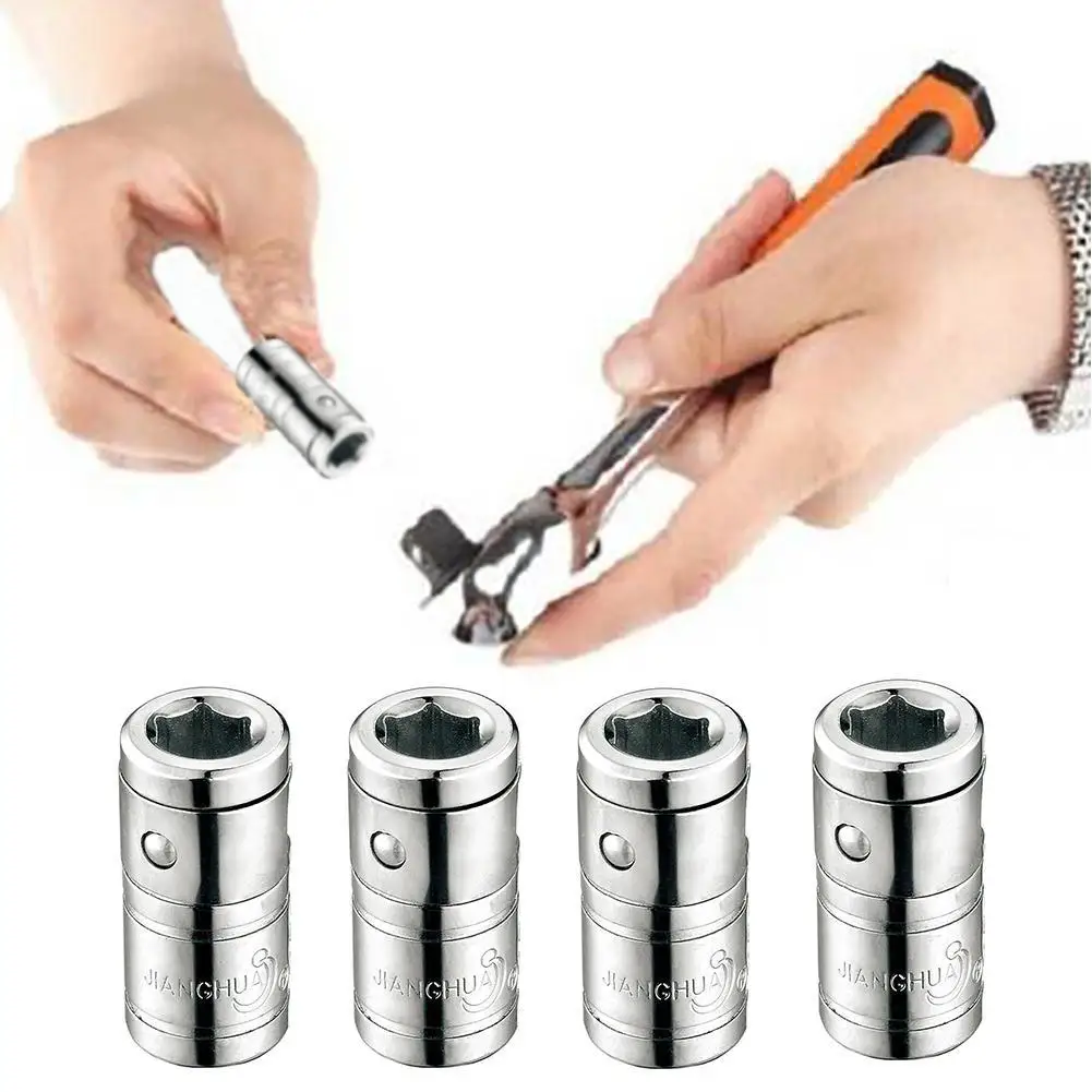 Socket Adapter 1/4" Ratchet 6.3mm Square Drive To 1/4" Hex Shank