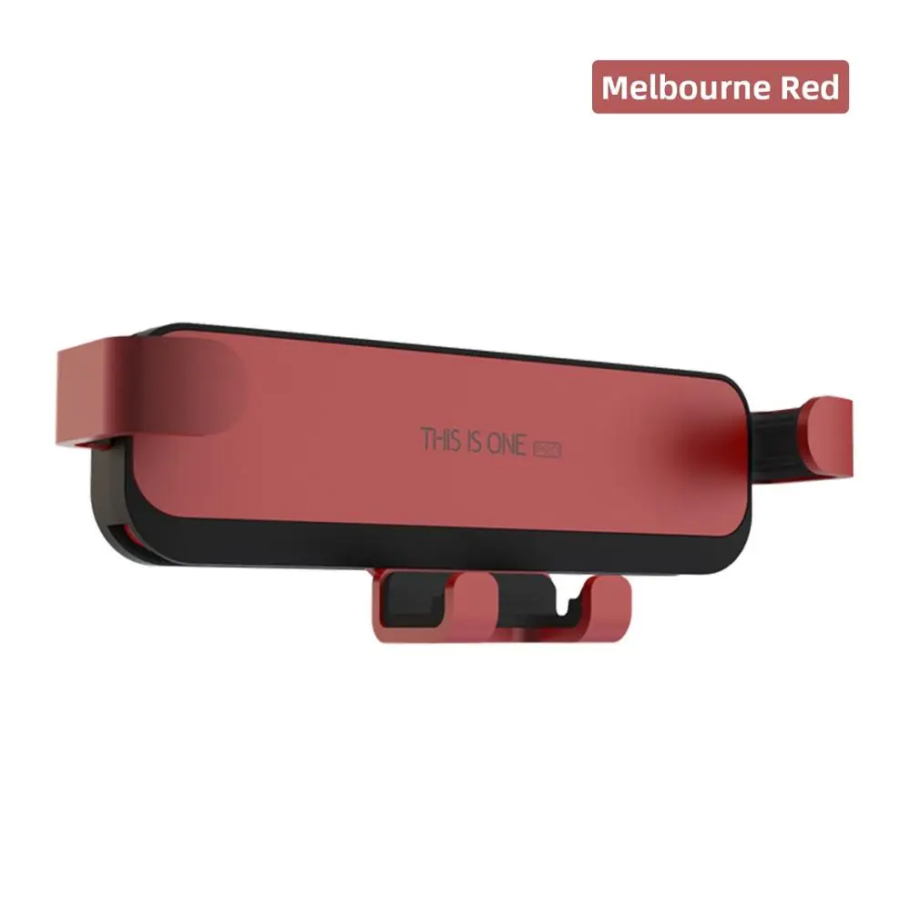 Металлический гравитационный Автомобильный держатель для телефона samsung huawei Xiaomi gps Поддержка вентиляционного отверстия автомобильный Стенд Универсальный без магнитного держателя - Цвет: Красный