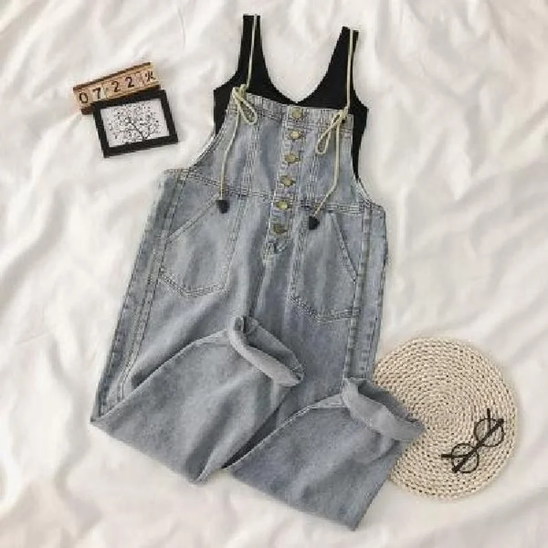 Autumn Denim Overalls Loose Pants Women 2021 New Korean Version of Wild Cute Suspenders Mother Jeans Loose Jeans 2021 kids shoes winter indoor non slip cute rabbit cotton home slippers baby girls slippers funny slippers girls home shoes