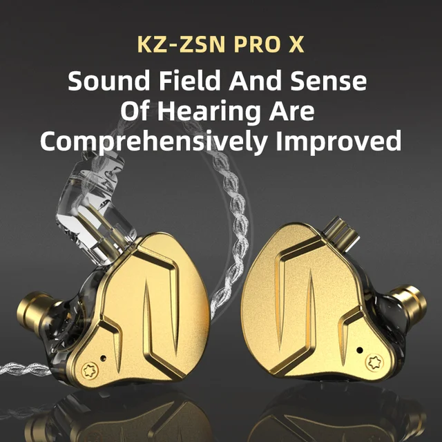 KZ-auriculares metálicos ZSN Pro X, audífonos con tecnología híbrida 1BA + 1DD, HIFI, Monitor de oído, graves, deportivos, con cancelación de ruido - Imagen 6