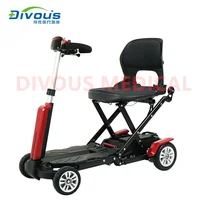 Hot sell 24v seniors disabled 4 wheels automatic folding electric mobility scooter 1