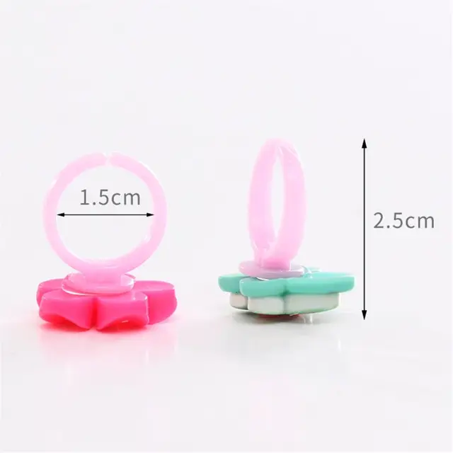 10pcs/lot Children's Cartoon Rings Candy Flower Animal Bow Shape Ring Set Mix Finger Jewellery Rings Kid Girls Toys 6