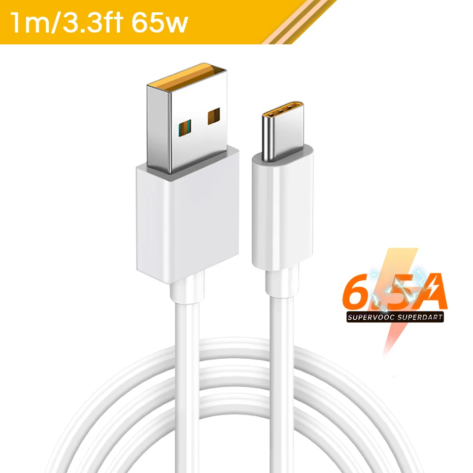 Super Fast Charge 6.5A Type C Cable with 65W SuperVOOC Technology