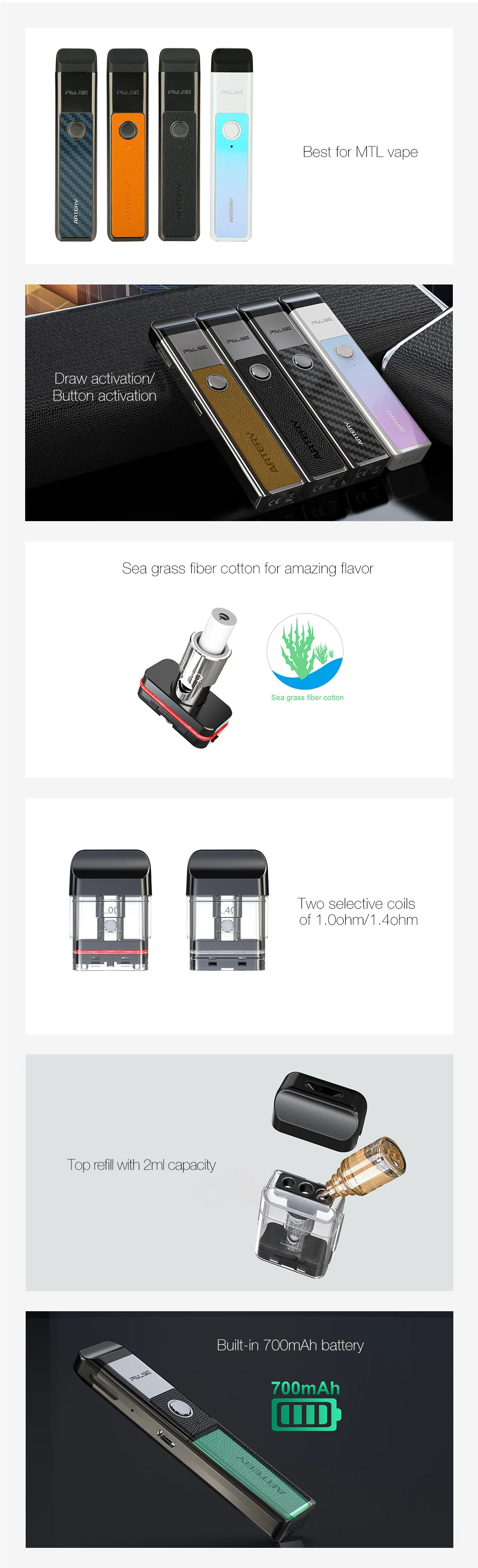 Artery PAL SE Pod Kit 700mAh