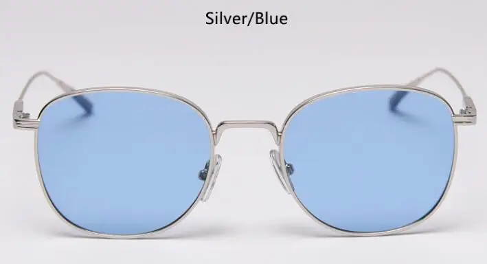 silver blue Новинка, мужские солнцезащитные очки, поляризационные, Ретро стиль, серебряные, квадратные, для вождения, солнцезащитные очки, для мужчин, солнцезащитные очки, Gafas De Sol Hombre, UV400 - Цвет линз: silver blue