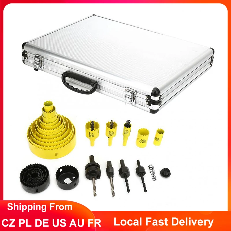 31Pcs Hole Saw Drill Bit Set 19 121mm Wood Metal Plastic Cutter Carbide