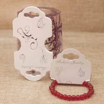 

Zerong 100pcs silver foil Fashion jewelry package card/Deluxe paper bracelet /hair ornaments/charms display package tag cards