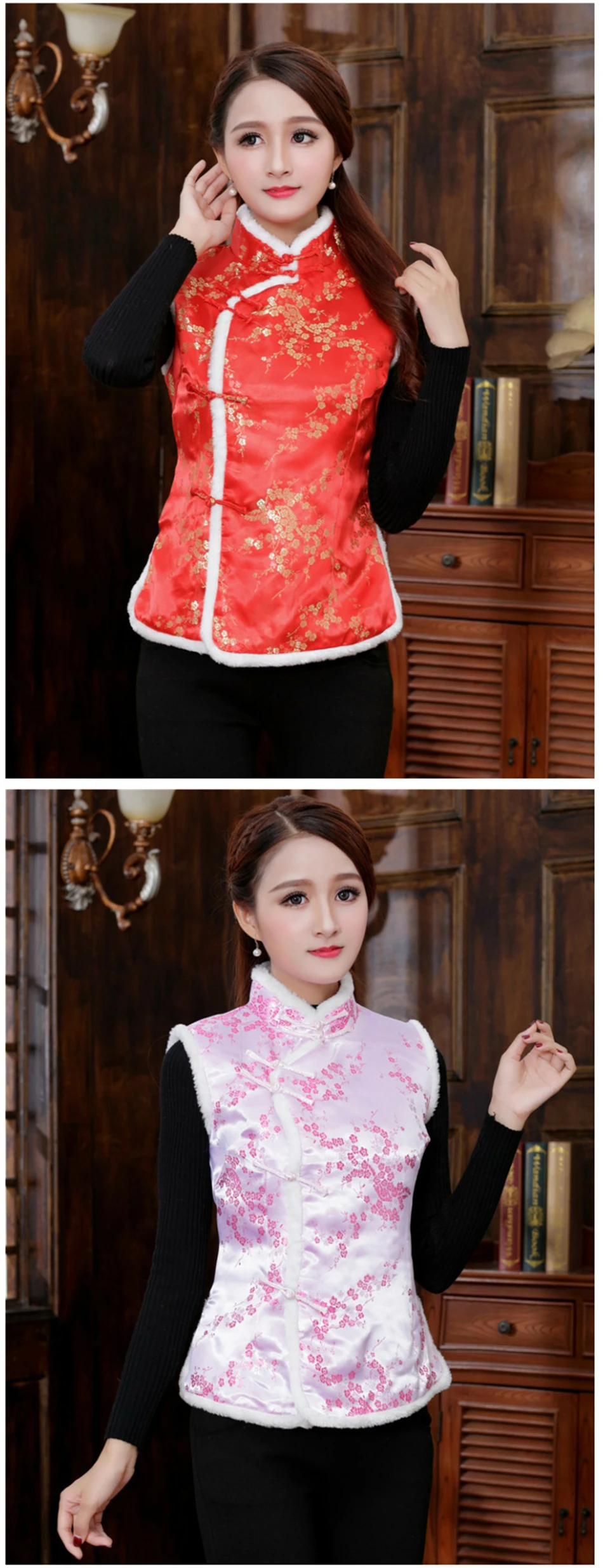 Год женский китайский стиль Qipao Tang костюм толстый бархатный жилет традиционное вечернее свадебное платье Cheongsam ретро атласное платье