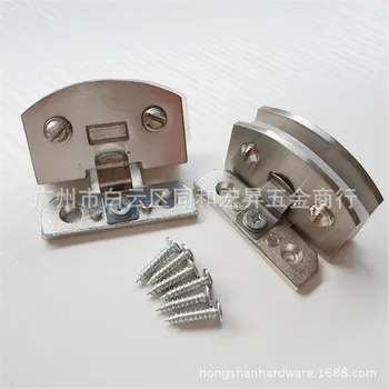 

Glass Cabinet Brushed Furniture Free Punching Hinge, Wine Cabinet Glass Cabinet Door Can Be Clipped 6mm Hardware small Hinge