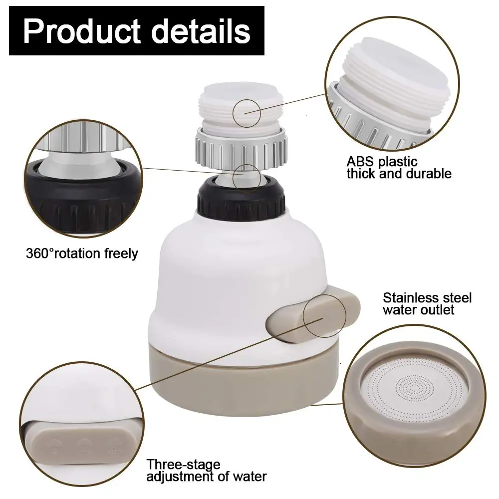 Chanhan Water Saving Tap Anti Splash Faucet Sprayer Nozzle Filter Diffuser for Kitchen Bathroom