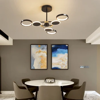 

Led Chandelier for Living Room Bedroom Study Villa Adjustable Nordic New Led Ceiling Chandelier Fixture