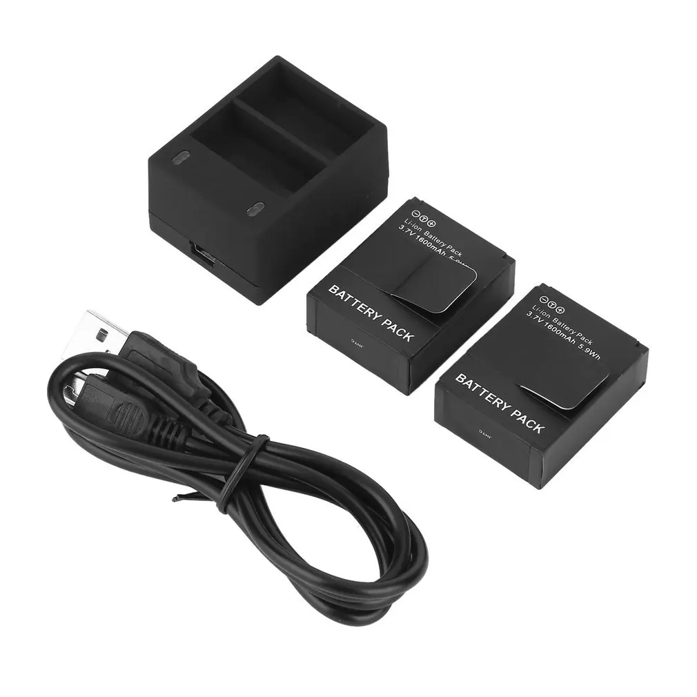 Аккумулятор для камеры 2 шт. 3 7 в + двойное зарядное устройство USB Gopro Hero 3/3