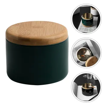 

1Pc Ashtray with Lid Round Shape Ashtray Porcelain Ashtray Household Ashtray for Living Room Men Office