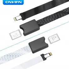 Onvian Micro SD to SD Card Extension Cable TF to Micro SD Card Reader Flexible Extender Adapter for Car GPS 3D Printer TV DVD