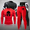 Spartan Men's Thermal Underwear Underpants Kit Sports Compression Clothing Tracksuit For Men Fitness Slim Joggers Base Layer Set 1