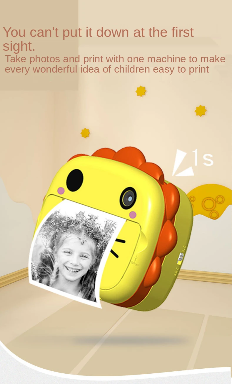 Instant Print Camera Digital Printing Camera Children's Mini Hd Camcorder Toy Christmas Gifts For Children