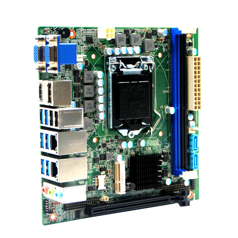 LGA1151 H110 чипсет материнская плата Mini ITX с двойной DDR4 ram Разъем 10 com порт и двойной lan порт Материнские платы