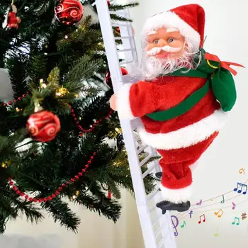 

Novelty Christmas Toy Funny Kids Children Creative Electric Santa Claus Climbing Stair Doll Music Toy Xmas Tree Decor