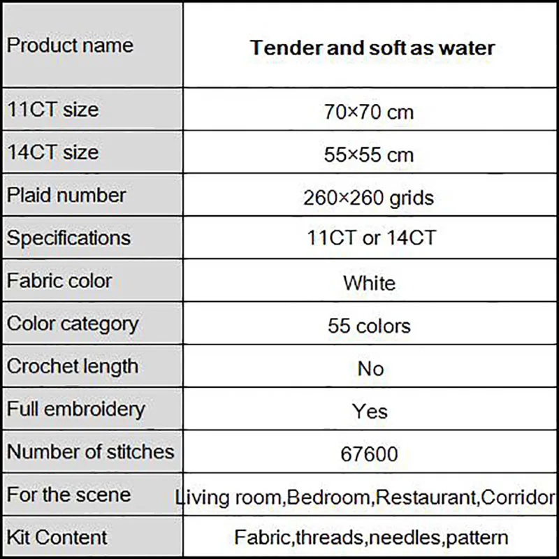 Joy Sunday Tender & Soft As Water Couple Набор для вышивки крестиком из ткани DMC 14CT|printed cross stitch|cross