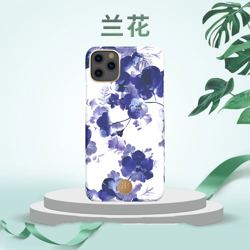 Kingxbar с украшениями в виде кристаллов и цветов Bling чехол Обложка для Apple iPhone 11 Pro Max с модными бриллиантами жесткий ударопрочный чехол-накладка чехол Для женщин леди - Цвет: Color 5