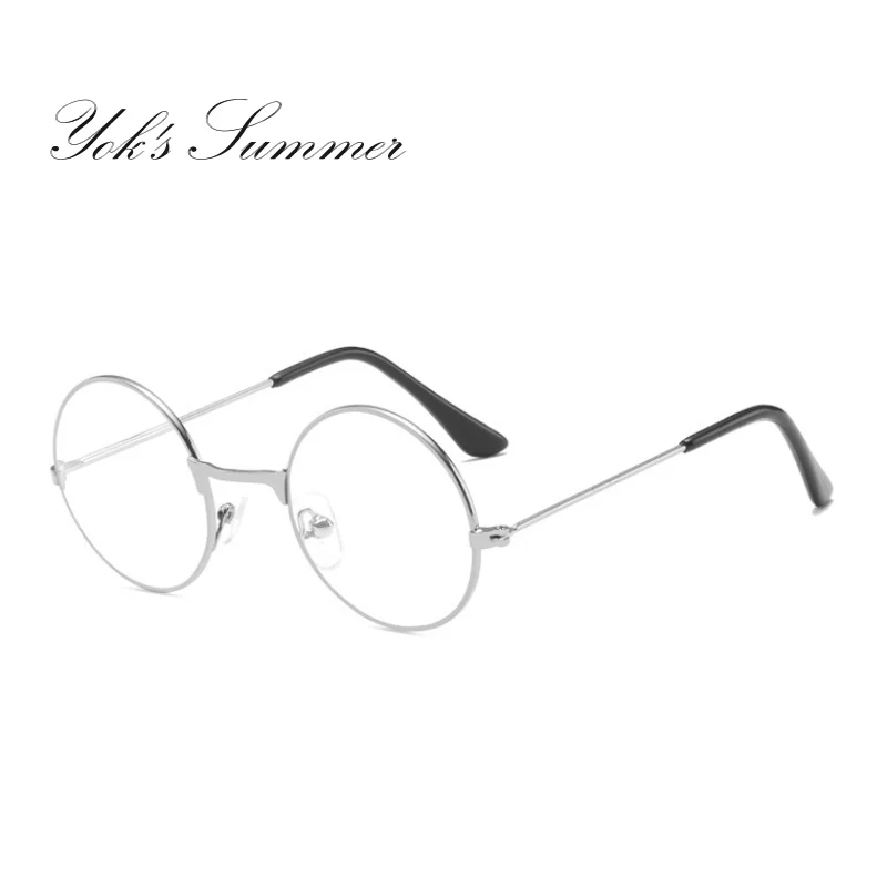 YOK'S Kids круглые оптические очки по рецепту, винтажные очки для мальчиков и девочек, металлические очки для близорукости, оправа для детей, градусная оправа, Grau CH1398