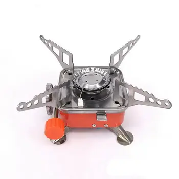

Outdoor Stove Titanium Alloy Folding Mini Camping Oven Survival Furnace Stove Pocket Picnic Cooking Gas Burner Cooker YYY8132