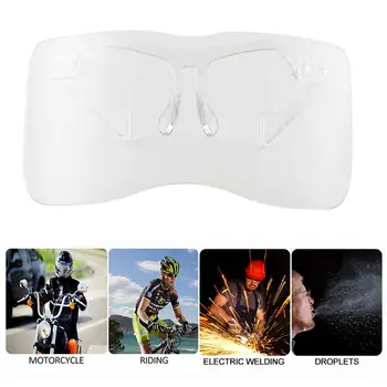 

Oversized Exaggerated Visor Wrap Shield Large Mirror Sun Glasses Half Face Shield Guard Protector