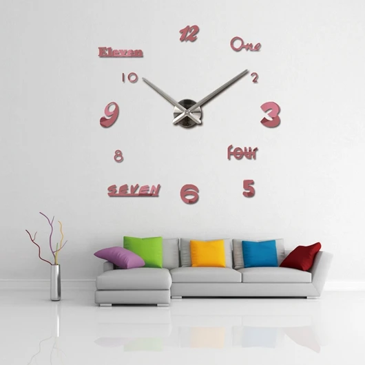 10pcs/lot sublimation blank Custom Designs clocks fashion watches wall clock  rushed mirror sticker diy living room decor - AliExpress