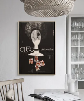 

Cleo from 5 to 7 Agnes Varda Corinne Marchand Movie Film Decorative Poster Wall Canvas Sticker Home Decor