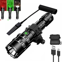 

SecurityIng Super Bright Flashlight L2 Hunting Light Tactical torch Aluminum USB Rechargeable Lamp Waterproof Tactical LED