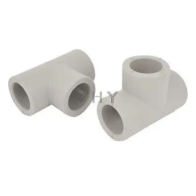 

2 Pcs Gray PVC 20mm Tee 3 Way Water Pipe Tube Adapter Connectors