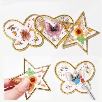 

Nail Art Display Crystal Agate Palette Resin Nail Paint Palette Nails Polish Glue Palette Nails Display Board Works Display Tool