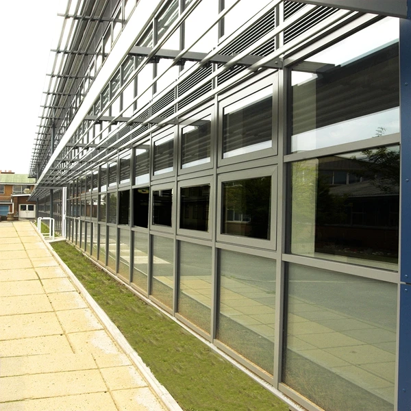 building project facade panels exterior aluminum double glass curtain walls