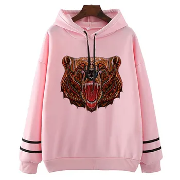 

Angry Bear Girl HoodiesSweatshirt Harajuku Hoodies Unisex Hip Hop Unisex Hoodie Women Unisex Hoodie