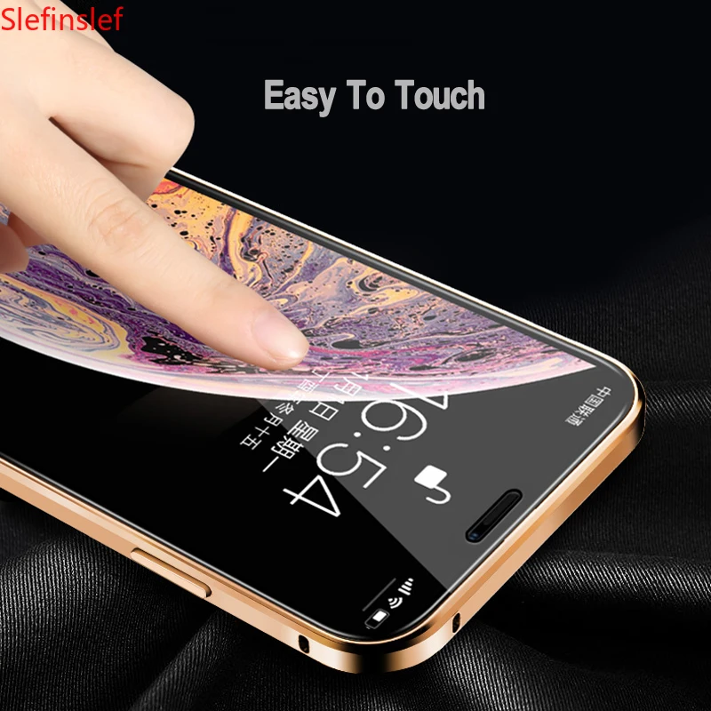 Металлический магнитный чехол для телефона samsung Galaxy S8 S9 S10 Plus S10E 5G двухсторонний стеклянный чехол для samsung Note 8 9 10 Pro A50 чехол