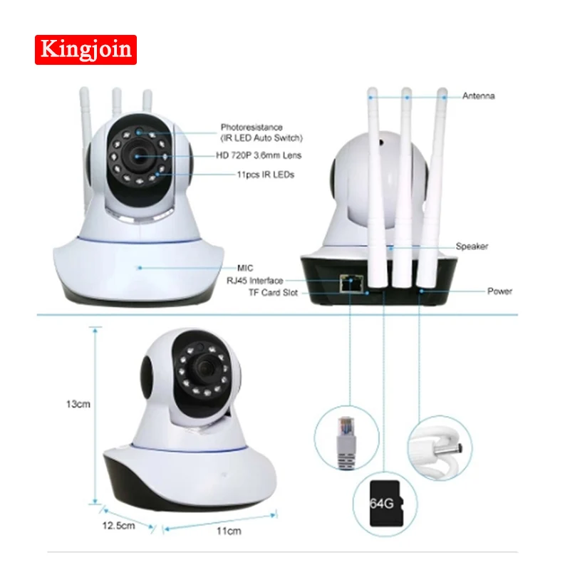 HD night vision wireless home security smart camera1080P IP camera wifi camera