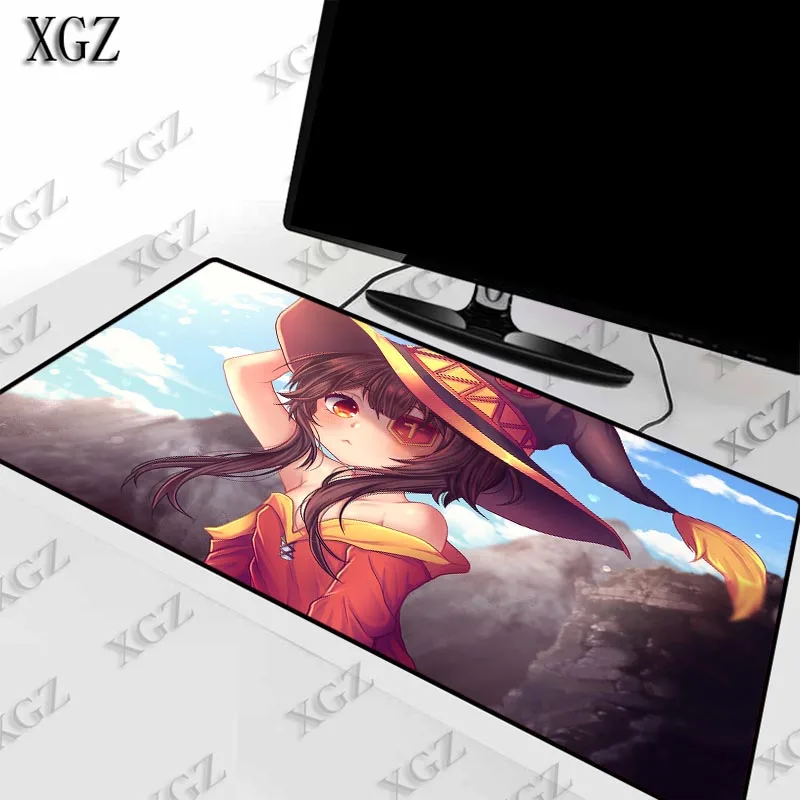 

XGZ Japan Anime Megumin Large Size Waterproof Mouse Pad Rubber PC Computer Gaming Keyboard Mousepad Desk Mat for LOL CsGo DOTA2