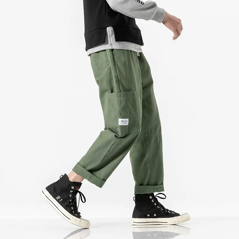 

Wesley Studio 2020 Spring Left Side Pocket Single Button Design Casual Pants Men's Loose-Fit Pants Men's Fashion