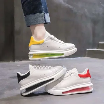 

20 latest color air cushion shoes white shoes fashion flat shoes men and women couple shoes