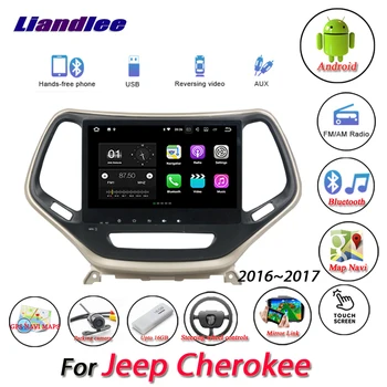 

Liandlee Car Android System For Jeep Cherokee 2016~2017 Radio AUX Mirror Link GPS Navi Navigation HD Stereo Multimedia No CD DVD
