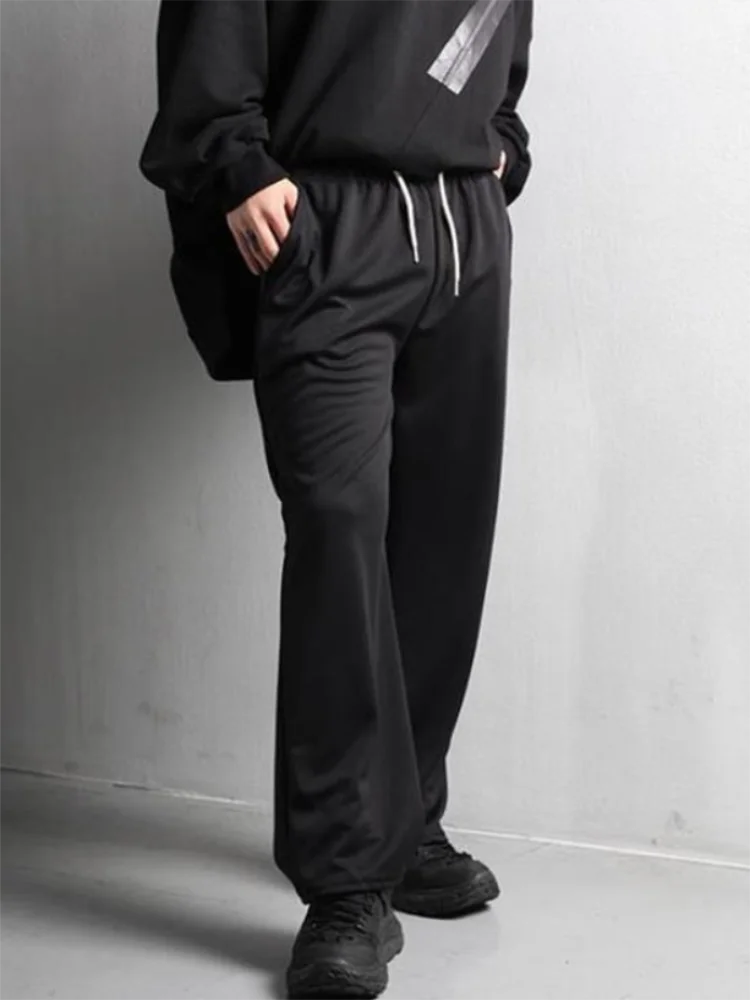 Men's Straight Pants Spring And Autumn New Yamamoto Style European And American Dark Youth Simple Large Size Stretch Pants
