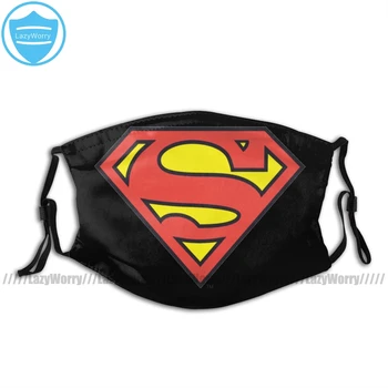 

Superman Mouth Face Mask Superman S-Shield Superman Logo Facial Mask Cool Fashion with 2 Filters for Adult