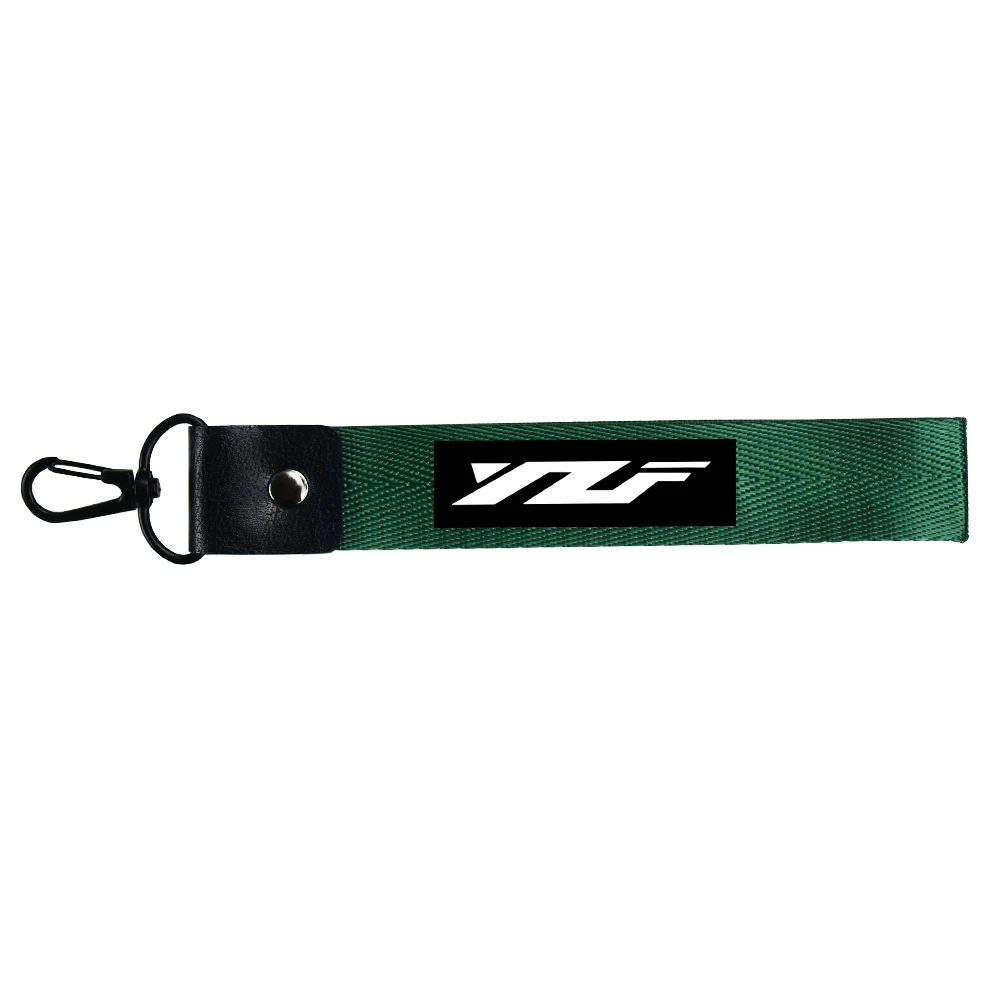Мотоциклетный автомобильный брелок с кольцом ключевой ремень Fob ID Card keycord Телефонный Шнур для iPhone YAMAHA samsung yzf r125 r3 125 r6 r1 - Название цвета: Green