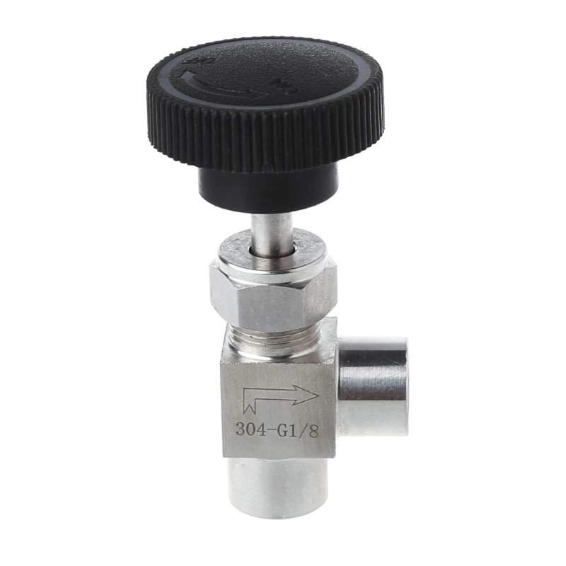 

1/8" BSP Equal Female Thread 304 Stainless Steel Flow Control Shut Off Needle Valve